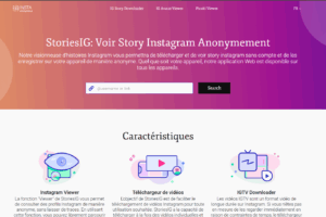 Page d'accueil de StoriesIG